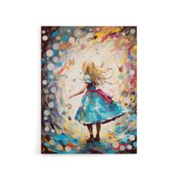 "Artery8 Alice Down Rabbit Hole & Wonderland Clocks Canvas Wall Art Print - Size: W24"" x H32""" - thumbnail 1