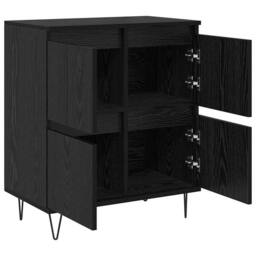 Berkfield Home Sideboard with Storage with Door Black 60 x 35 x 70 cm Engineered wood - thumbnail 5