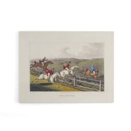 "Artery8 Clark Fox Hunting Horse Hounds Canvas Wall Art Print - Size: W24"" x H32""" - thumbnail 1