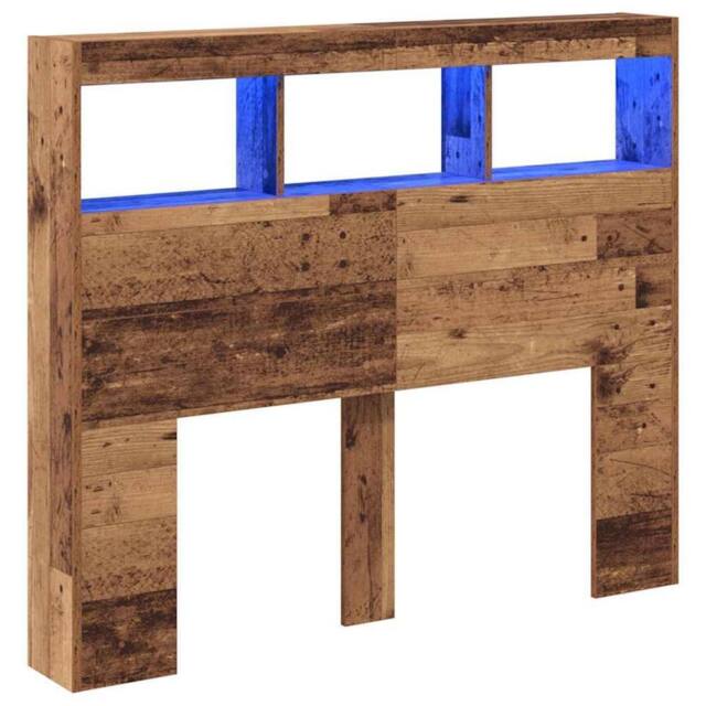 Berkfield Home Headboard Old Wood Solid Reclaimed Wood 120 x 17 x 102 cm in Brown - image 1
