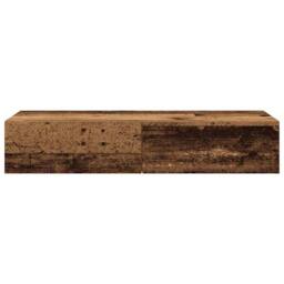 Berkfield Home Wall Shelf with Drawers Old Wood 100x36x19 cm Engineered Wood in Brown - Size: 100 x 36 x 19 cm - thumbnail 4