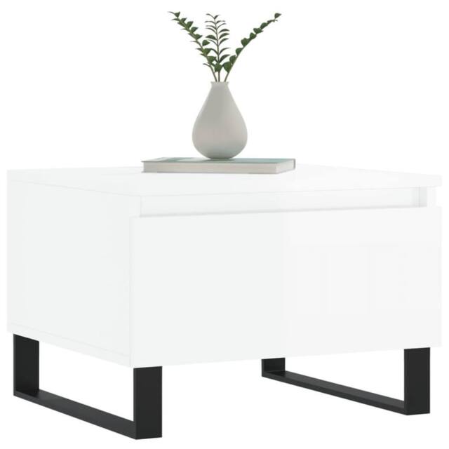 Berkfield Home Modern Coffee Tables 2 pcs High Gloss White 50x46x35 cm Engineere - Size: 50 x 46 x 35 cm - image 1