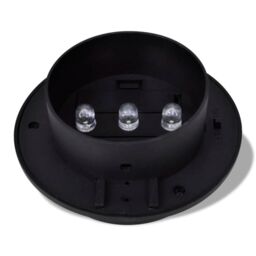 Berkfield Home Outdoor Solar Lamp Set 6 pcs Fence Light Gutter Light Black - thumbnail 5