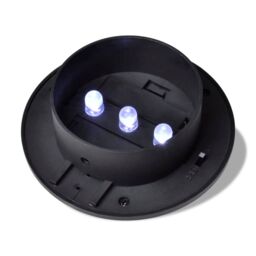 Berkfield Home Outdoor Solar Lamp Set 6 pcs Fence Light Gutter Light Black - thumbnail 6