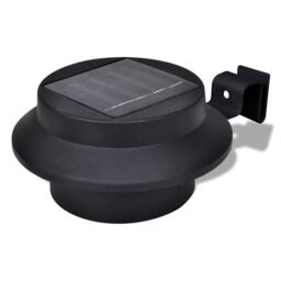 Berkfield Home Outdoor Solar Lamp Set 6 pcs Fence Light Gutter Light Black - thumbnail 3
