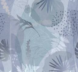 Superfresco Easy Abstract Leaf Indigo Print To Order 3m x 2.8m Mural in Purple - thumbnail 2