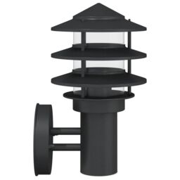 Berkfield Home Outdoor Wall Light Black Stainless Steel - thumbnail 5
