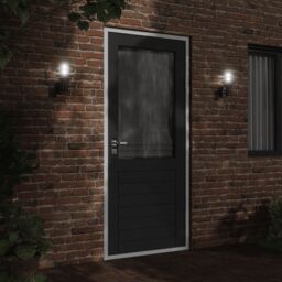 Berkfield Home Outdoor Wall Light Black Stainless Steel - thumbnail 3