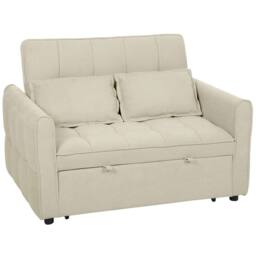 Wyld Haus Noel Cream 3 in 1 Two Seater Sofa Bed Adjustable Back & Cushions - thumbnail 2
