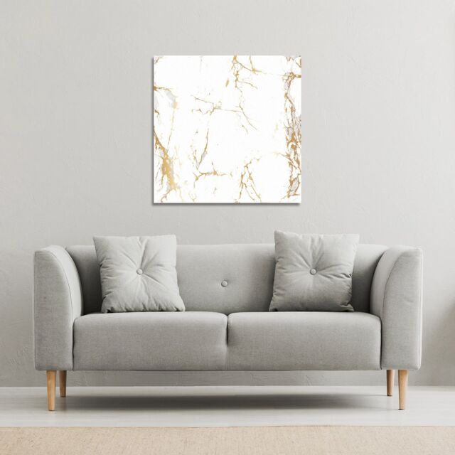 Benjamin Tate Design Golden Marble (Canvas Print) / 61 x 61 x 4cm in Natural - Size: 61 x 61 x 4 cm - image 1