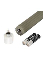 KDMD Luxe Collection Sage Ribbed LED Taper Candles in Green - thumbnail 3