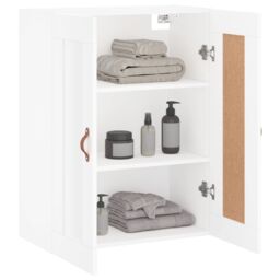 Berkfield Home Wall Mounted Cabinet White 69.5x34x90 cm Engineered Wood - thumbnail 4
