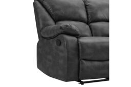 Home Detail Enoch 3 Seater Manual Recliner Sofa in Black - thumbnail 5