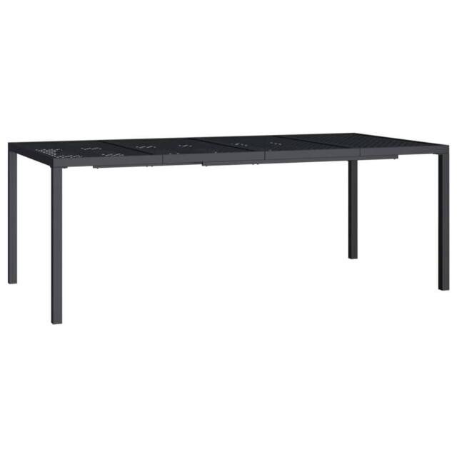 Berkfield Home Garden Table Anthracite 200x100x72 cm Steel in Black - Size: 200 x 100 x 72 cm - image 1