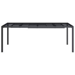 Berkfield Home Garden Table Anthracite 200x100x72 cm Steel in Black - Size: 200 x 100 x 72 cm - thumbnail 3