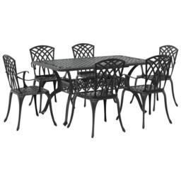 Berkfield Home Set of 4 Black Cast Aluminium Large Decorative Inlays - thumbnail 2