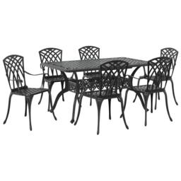 Berkfield Home Set of 4 Black Cast Aluminium Large Decorative Inlays - thumbnail 5