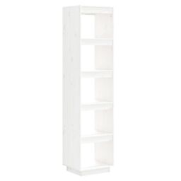 Berkfield Home Book Cabinet/Room Divider White 40x35x167 cm Solid Wood Pine - Size: 40 x 35 x 167 cm - thumbnail 2