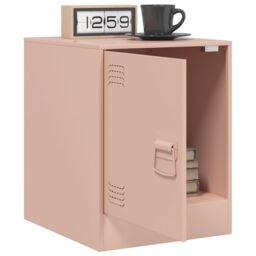 Berkfield Home Bedside Cabinets 2 pcs Pink 34.5x39x44 cm Steel - thumbnail 4