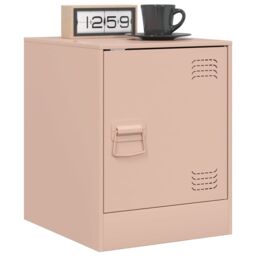 Berkfield Home Bedside Cabinets 2 pcs Pink 34.5x39x44 cm Steel - thumbnail 3