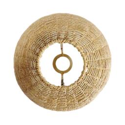 Voltico Handwoven Natural Rope Lampshade - 28cm Dome Design in Brown - thumbnail 3