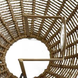 Voltico Handwoven Natural Rope Lampshade - 28cm Dome Design in Brown - thumbnail 9