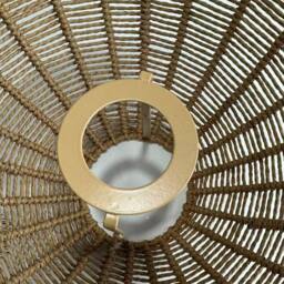 Voltico Handwoven Natural Rope Lampshade - 28cm Dome Design in Brown - thumbnail 6