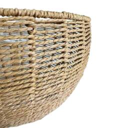 Voltico Handwoven Natural Rope Lampshade - 28cm Dome Design in Brown - thumbnail 5