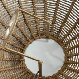 Voltico Handwoven Natural Rope Lampshade - 28cm Dome Design in Brown - thumbnail 7