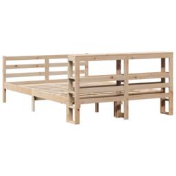 Berkfield Home Bed Frame without Mattress 140x200 cm Solid Wood Pine in Brown - thumbnail 6