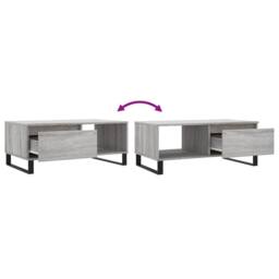Berkfield Home Coffee Table Grey Sonoma 90x50x36.5 cm Engineered Wood - thumbnail 9
