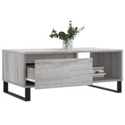 Berkfield Home Coffee Table Grey Sonoma 90x50x36.5 cm Engineered Wood - thumbnail 4