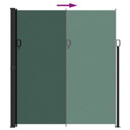 Berkfield Home Retractable Side Awning Dark Green 220x600 cm - thumbnail 5
