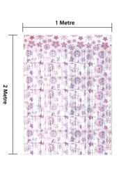 Netagon Shimmer Tinsel Curtain Christmas Snow Design 2M x 1M Pink - thumbnail 3