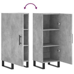 Berkfield Home Sideboard Concrete Grey 34.5x34x90 cm Engineered Wood - thumbnail 9