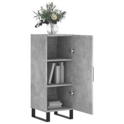 Berkfield Home Sideboard Concrete Grey 34.5x34x90 cm Engineered Wood - thumbnail 4