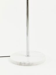 Orsina Minimalist Chrome Finish Metal Floor Lamp, Sturdy & Stable Bedroom Lamp, Versatile Tall Livingroom Lamp in Silver - thumbnail 5