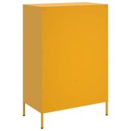 Berkfield Home Highboard Mustard Yellow 68x39x101.5 cm Steel - thumbnail 8
