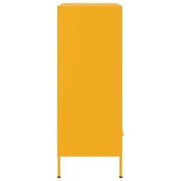 Berkfield Home Highboard Mustard Yellow 68x39x101.5 cm Steel - thumbnail 7