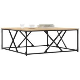 Berkfield Home Coffee Table Sonoma Oak 100x100x40 cm Engineered Wood in Brown - Size: 100 x 100 x 40 cm - thumbnail 3