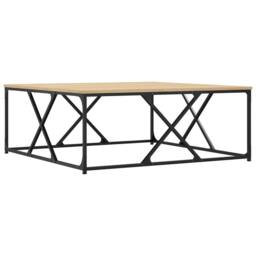 Berkfield Home Coffee Table Sonoma Oak 100x100x40 cm Engineered Wood in Brown - Size: 100 x 100 x 40 cm - thumbnail 5