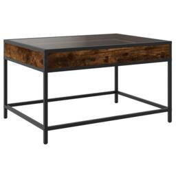 Berkfield Home Coffee Table with Infinity LED Smoked Oak 70x50x41 cm in Brown - Size: 70 x 50 x 41 cm - thumbnail 8