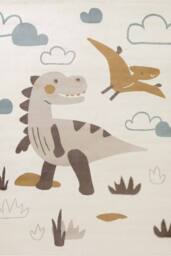 THE RUGS Adventures Kids Rug Dino Cream Multicolour Kids Bedroom Rug - Size: 120 cm x 170 cm - thumbnail 1