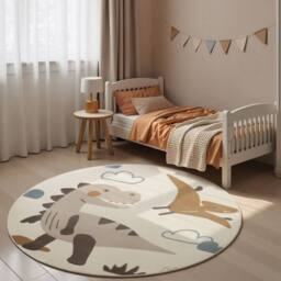 THE RUGS Adventures Kids Rug Dino Cream Multicolour Kids Bedroom Rug - Size: 120 cm x 170 cm - thumbnail 3