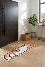 Living and Home Cartoon Cat Shaped Non-Slip Floor Mat Area Rug in Orange - Size: 40 cm x 120 cm - thumbnail 2