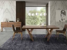 Angel Cerda Walnut Sideboard, 160x40x80 cm 2 Drawers & 2 Doors in Brown - Size: 160 x 40 x 80 cm - thumbnail 5