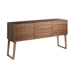 Angel Cerda Walnut Sideboard, 160x40x80 cm 2 Drawers & 2 Doors in Brown - Size: 160 x 40 x 80 cm - thumbnail 1