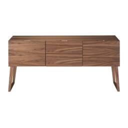 Angel Cerda Walnut Sideboard, 160x40x80 cm 2 Drawers & 2 Doors in Brown - Size: 160 x 40 x 80 cm - thumbnail 2