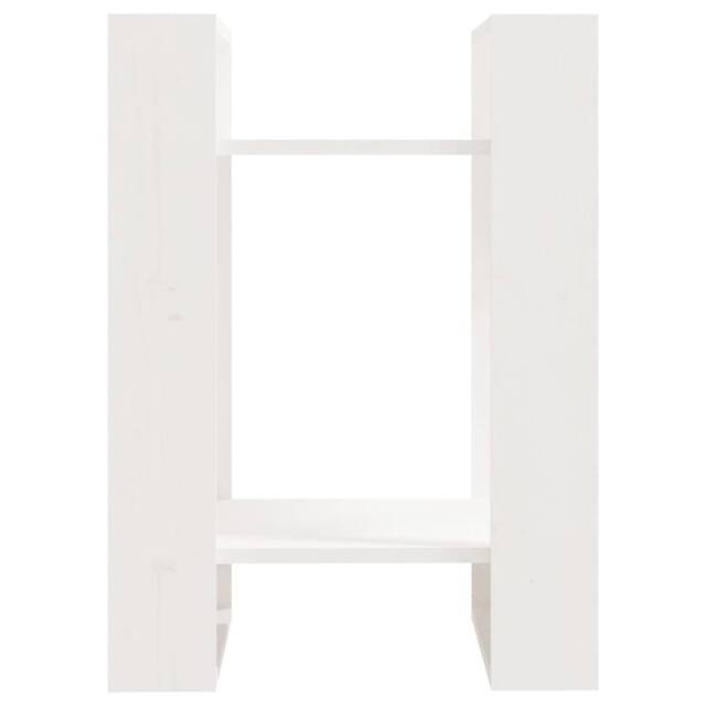 Berkfield Home Beautiful Book Cabinet/Room Divider White 41x35x57 cm Solid Wood Pine - Size: 41 x 35 x 57 cm - image 1