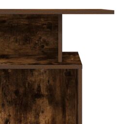 Berkfield Home Reception Desk Smoked Oak 100x40x104 cm Engineered Wood in Brown - Size: 100 x 40 x 104 cm - thumbnail 8